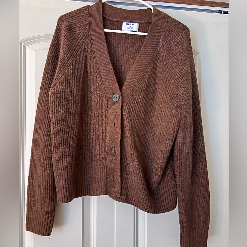 Old Navy Women's Brown Cardigan Sweater